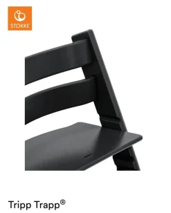 Højstol bøg inkl. newborn sæt - sort Børn Højstole Med Tilbehør