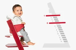 Sale Højstol bøg inkl. newborn sæt - storm grey Børn Højstole Med Tilbehør