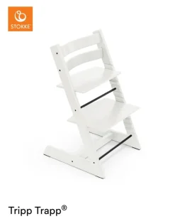 Best Højstol bøg inkl. newborn sæt - hvid Børn Højstole Med Tilbehør