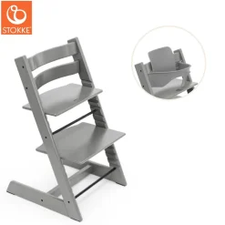 Sale Højstol inkl. babysæt - storm grå Børn Højstole Med Tilbehør
