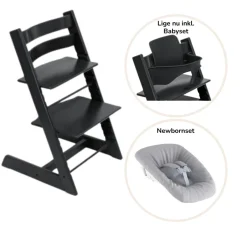 Discount Højstol inkl. newborn sæt og babysæt- sort Børn Højstole Med Tilbehør