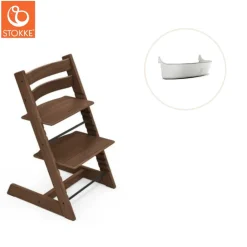 Outlet Højstol inkl. storage opbevaring - eg warm brown Børn Højstole Med Tilbehør