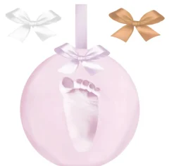 Hot Hånd og fodaftryk - Ler - Ophæng - Pink Hånd- & Fodaftryk