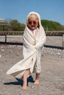 Hot Håndklæde broderet m. hætte - Ocean Blossom Børn Badekåber & Håndklæder