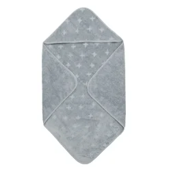 Best Håndklæde med hætte, 70 x 70 cm - Jasmin blue Børn Badeslag & Ponchoer