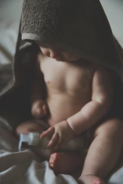 Hot Håndklæde med hætte, Atmosphere, 70x70cm Børn Badeslag & Ponchoer