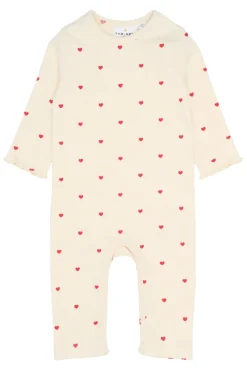 Discount Holiday Heart Rib Jumpsuit - GARDENIA Juletøj|Heldragter U. Fod