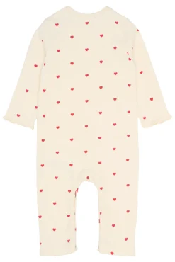 Discount Holiday Heart Rib Jumpsuit - GARDENIA Juletøj|Heldragter U. Fod