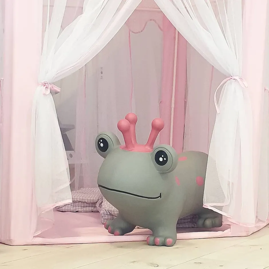 Best Hoppe Frø - Grå Og Lyserød Hoppedyr & Gyngeheste