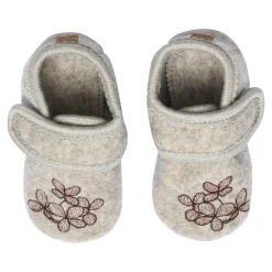 Clearance Hortensia uld hjemmesko - Beige Melange Uld Hjemmesko