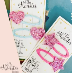 Hot Hårclips Glitter Heartbeats Festtøj & Tilbehør