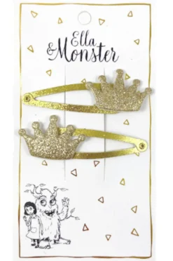 Outlet Hårclips Gold Crown Festtøj & Tilbehør