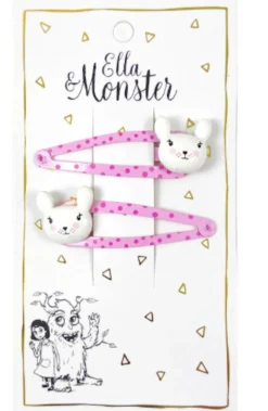 Best Hårclips Pink Bunny Festtøj & Tilbehør