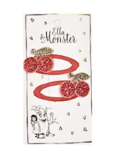 Discount Hårclips Sparkeling Cherry Festtøj & Tilbehør