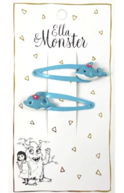 Hårclips Turuise Dolphin Festtøj & Tilbehør