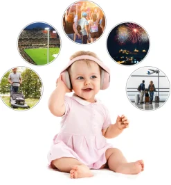 Discount Høreværn til baby - lyserød Sikkerhed I Hjemmet