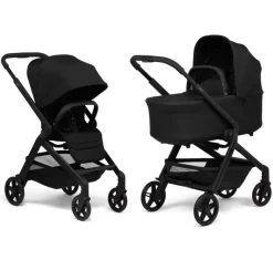 Clearance Hub2 kombivogn - space black Kombivogne Med Flade Sæder