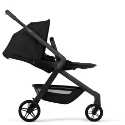 Clearance Hub2 kombivogn - space black Kombivogne Med Flade Sæder