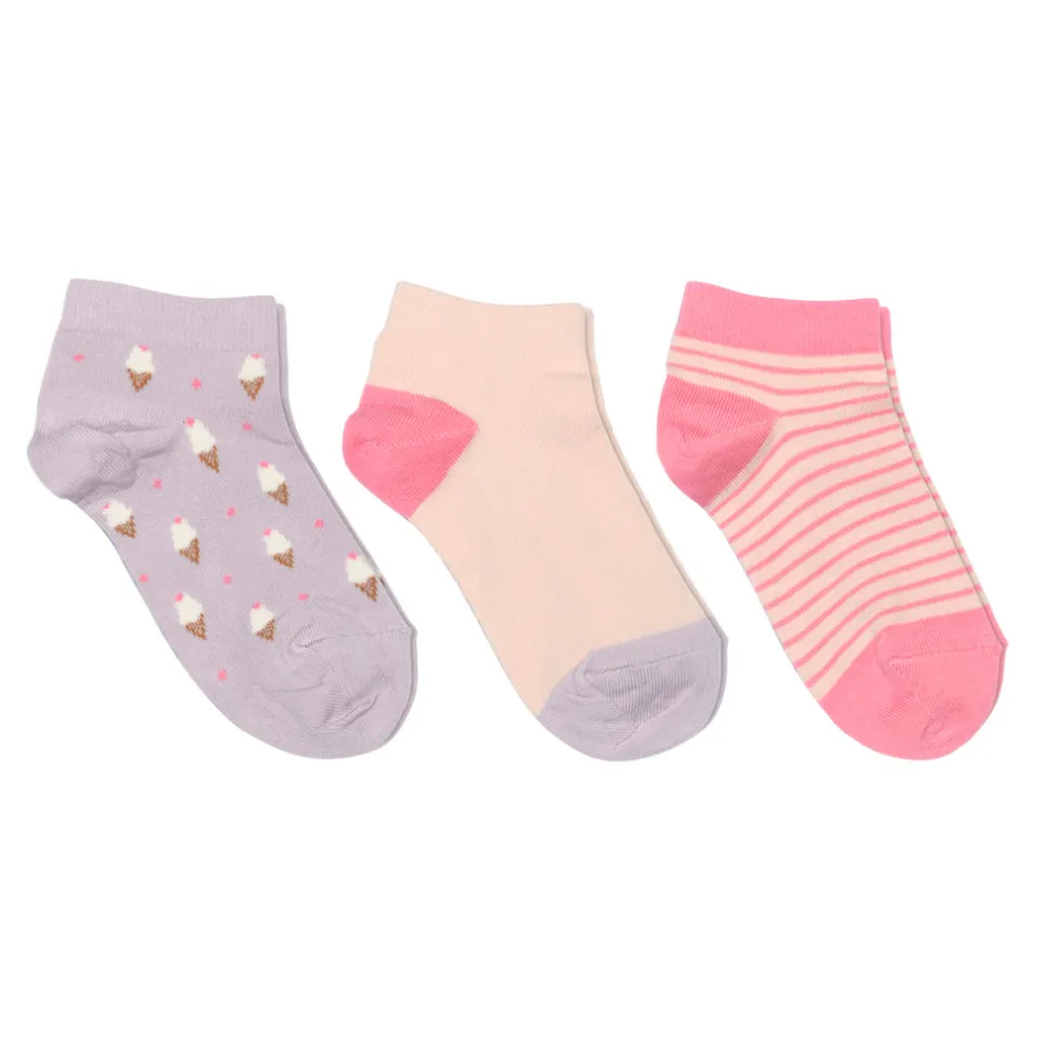 New Ice cream sneaker strømpe 3-pak - 4111 Strømper