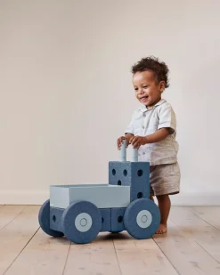 Outlet 3-in-1 Baby Walker Deep Blue /Sky Blue Store Byggesæt|Tumlemøbler