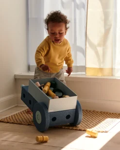 Outlet 3-in-1 Baby Walker Deep Blue /Sky Blue Store Byggesæt|Tumlemøbler