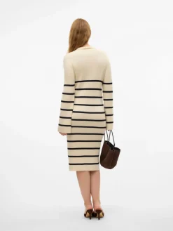 Isabell stripe langærmet strik kjole - BIRCH Kjoler/Nederdele