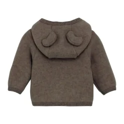 Discount Jakke Ører Uld Fleece - Brown Melange Uldoverdele