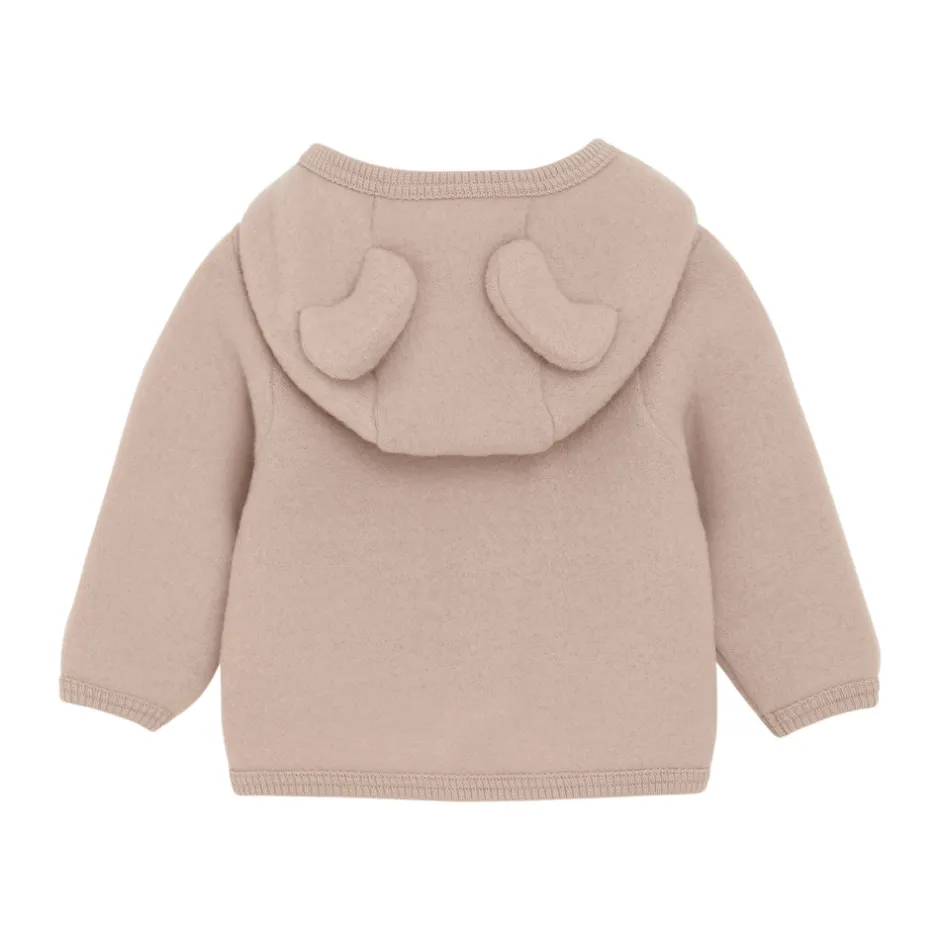 Clearance Jakke Ører Uld Fleece - Mahogany Rose Uldoverdele