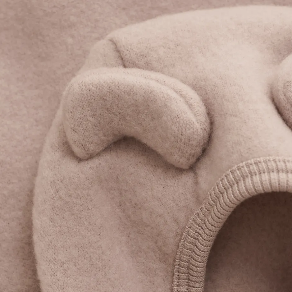 Clearance Jakke Ører Uld Fleece - Mahogany Rose Uldoverdele