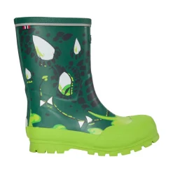 Outlet Jolly print gummistøvle - Bottlegreen/Multi Lange Gummistøvler