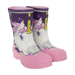 Best Jolly print gummistøvle - Purple/Multi Lange Gummistøvler