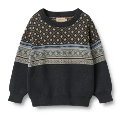 Outlet Julius Jacquard Pullover - 1432 Cardigans, Veste & Trøjer