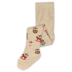 Outlet Julle strømpebukser - Beige Melange Strømpebukser