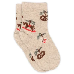 Sale Julle strømper - Beige Melange Strømper|Juletøj