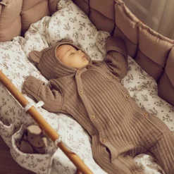 Outlet Junior sengetøj, 100x140 cm - Floral, beige, Børn Sengetøj