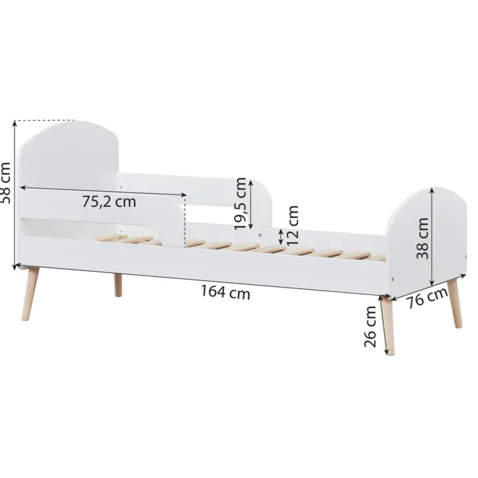 Best Juniorseng Blend 70x160 cm. - Hvid Børn Juniorsenge