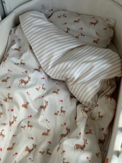 New Juniorsengetøj, Bambi Beige 100x140 cm Børn Sengetøj