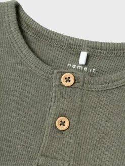 New Kab langærmet basis bluse - DUSTYOLIVE Bluser