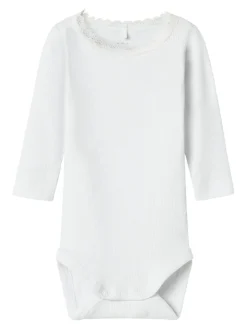 Discount Kab langærmet body - Bright white Bodystocking Langærmet