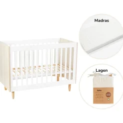 Karl starterpakke - seng, madras og lagen Børn Pakkeløsninger|Tremmesenge