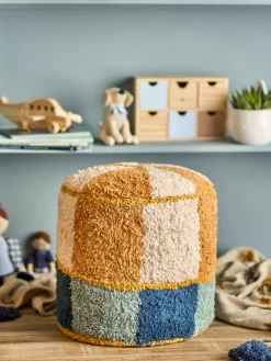 Outlet Kio Puf, Blå, Bomuld Børn Bænke & Skamler