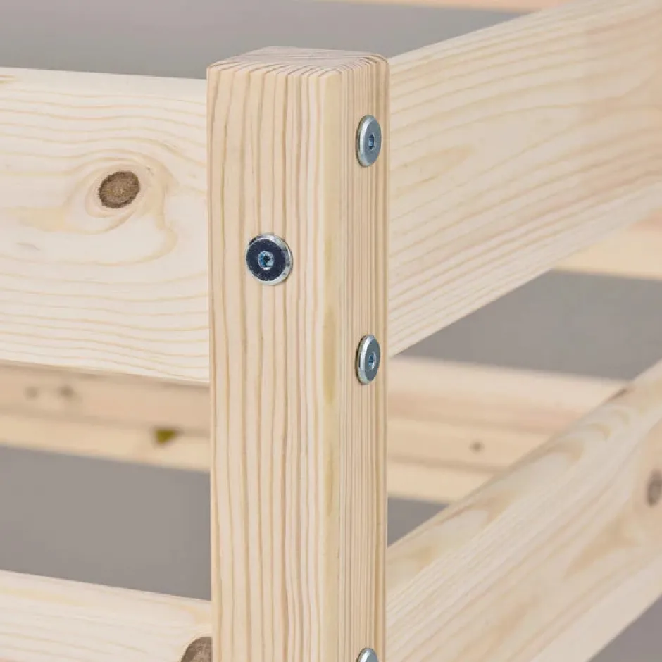 Køjeseng inkl. bund, Eco comfort 90x200 cm. - Natur Børn Juniorsenge