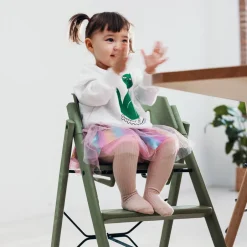 Sale Klapp højstol foldbar - Genbrugsplast, grøn Børn Højstole Uden Tilbehør