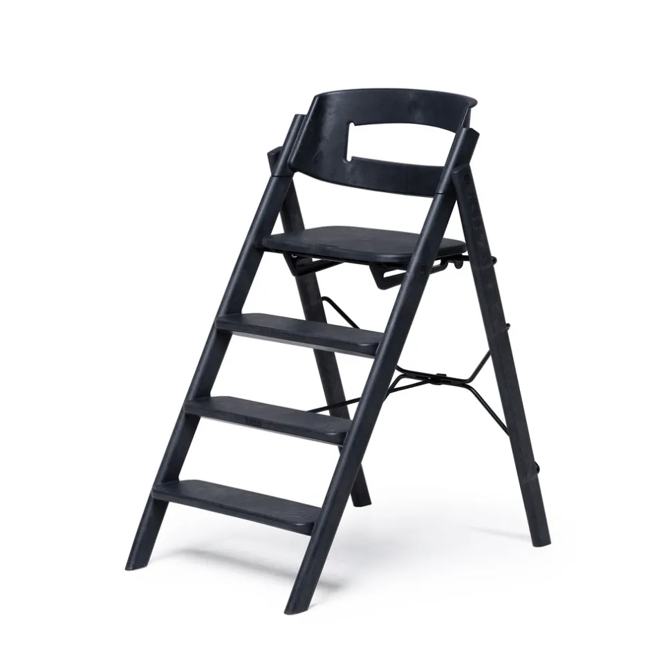 Sale Klapp højstol foldbar - Genbrugsplast, sort Børn Højstole Uden Tilbehør