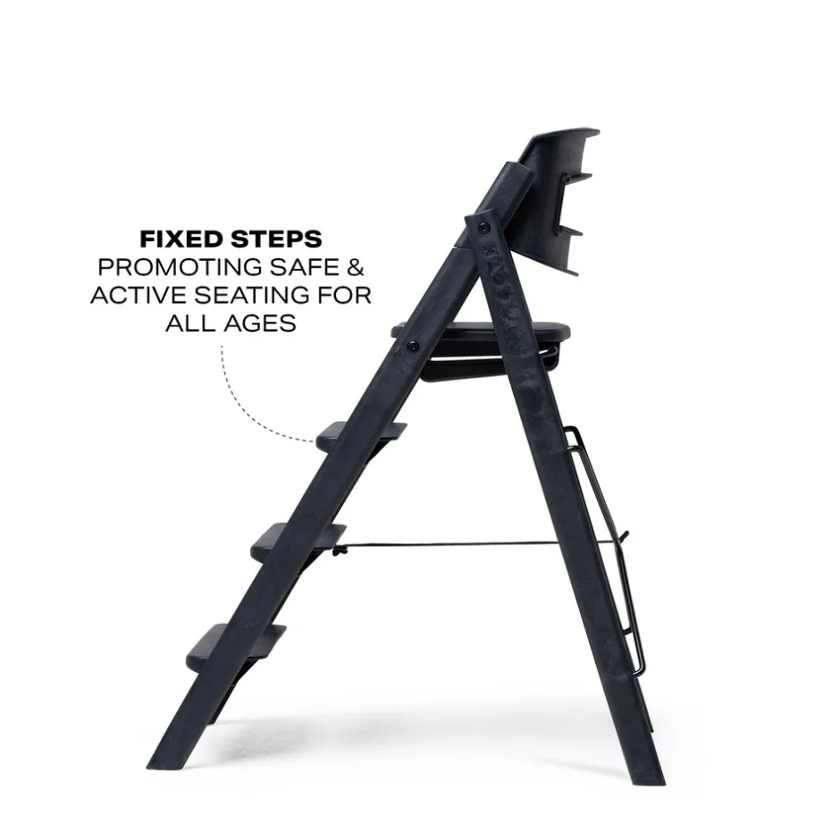 Sale Klapp højstol foldbar - Genbrugsplast, sort Børn Højstole Uden Tilbehør