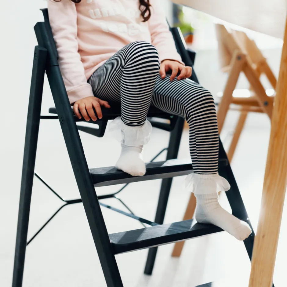 Sale Klapp højstol foldbar - Genbrugsplast, sort Børn Højstole Uden Tilbehør