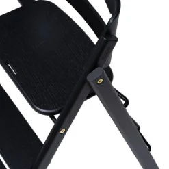 Clearance Klapp højstol foldbar eg inkl. pude - sort Børn Højstole Med Tilbehør