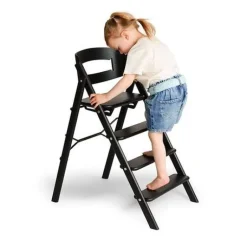 Clearance Klapp højstol foldbar eg inkl. bøjle - sand Børn Højstole Med Tilbehør