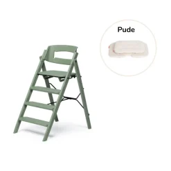 Klapp højstol foldbar genbrugsplast inkl. pude - grøn Børn Højstole Med Tilbehør