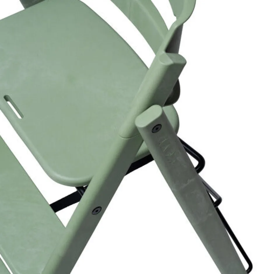 Klapp højstol foldbar genbrugsplast inkl. pude - grøn Børn Højstole Med Tilbehør